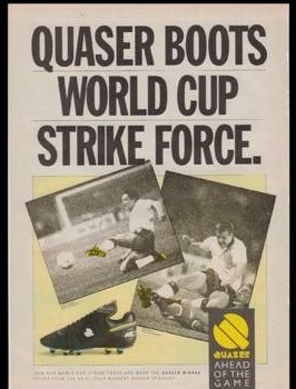 Newspaper cutting: Quaser Boots, World Cup Strike Force